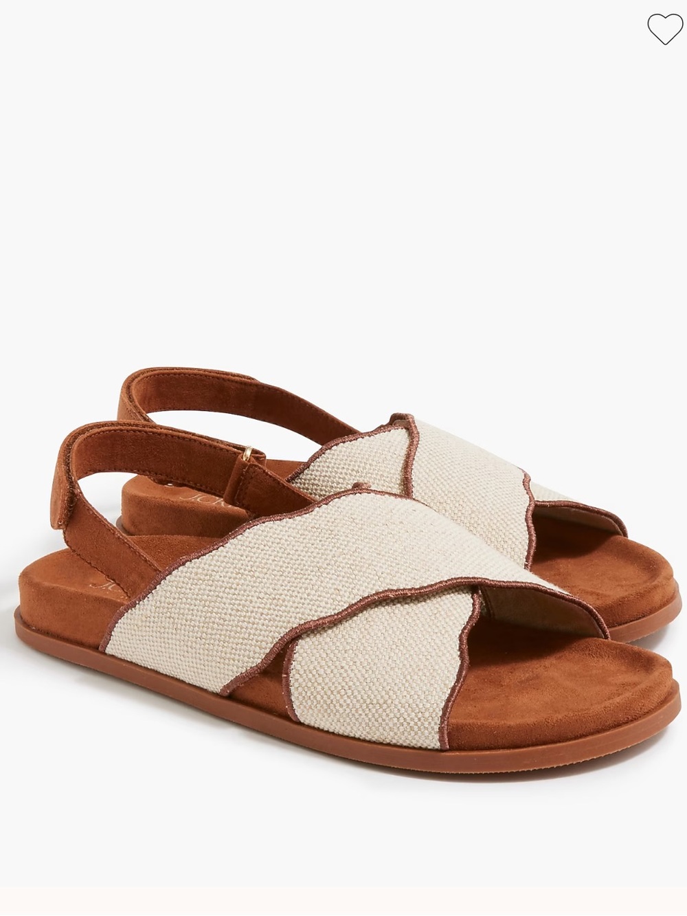J. Crew Factory Brown Scalloped sandal